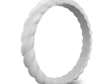 Braided Stackable Silicone Ring - Granite Grey Fashion