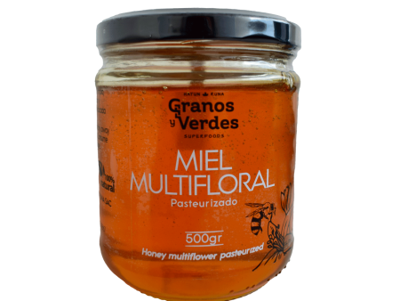 Miel Multifloral Pasteurizado Granos y Verdes 500g Online now