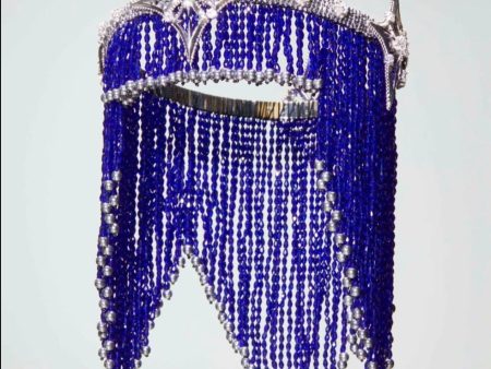 MCL Design Blue & Silver Costume Headdress For Discount