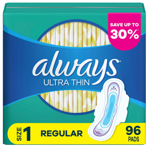 Always Ultra Thin Regular Pads with Flexi-Wings, 96 ct. Online Sale