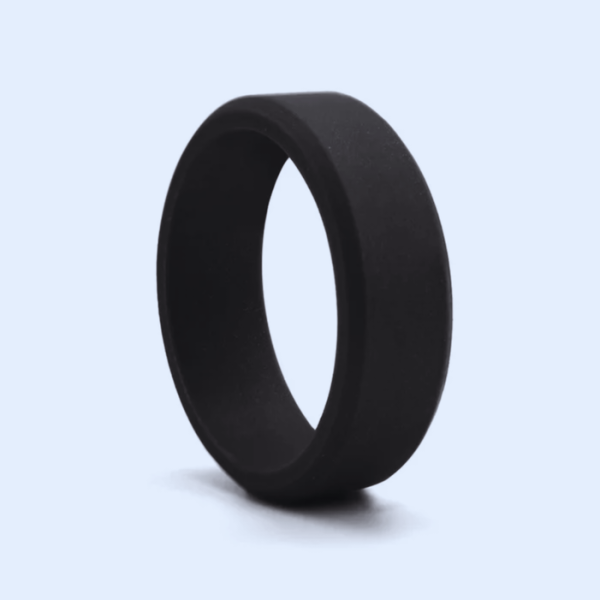 Forge and Lumber Black Bevelled Edge Silicone Ring Cheap