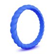 Braided Stackable Silicone Ring - Bay Blue Cheap