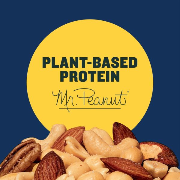 Salted Mixed Nuts, Party Snacks, Plant-Based Protein 10.3Oz (1 Canister) Online Sale