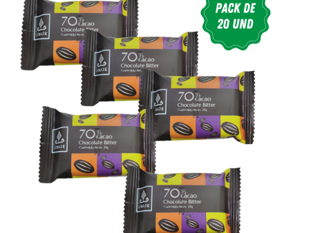 Barras de Chocolate Bitter 70% Cacao Linaje Pack 20 x 25g Online