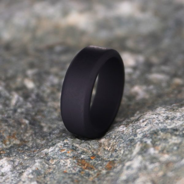 Forge and Lumber Black Bevelled Edge Silicone Ring Cheap