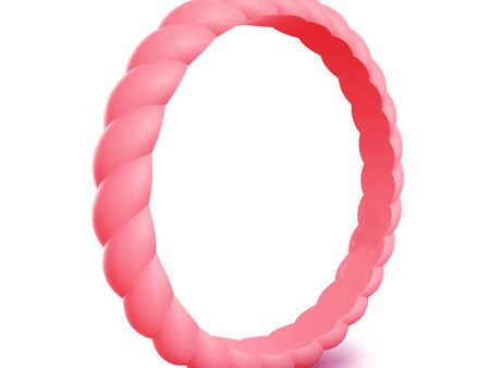 Braided Stackable Silicone Ring - Watermelon Hot on Sale