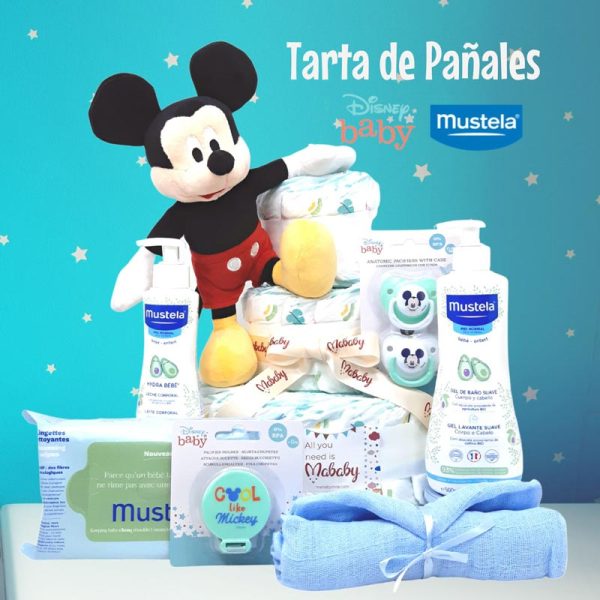 Tarta Pañales Disney y Mustela Fashion