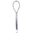 Sterling Silver Tassel Necklace With Mixed Sapphires, Lapis & Hematite Hot on Sale