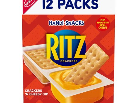 RITZ Crackers  N Cheesy Dip Snack Packs, 12 Snack Packs For Cheap