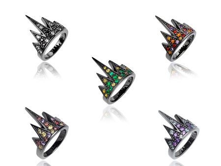 MCL Design Jeweled Crown Stacking Ring For Discount