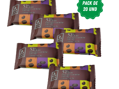 Barras de Chocolate con leche con café Linaje Pack 20 x 25g Hot on Sale