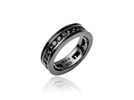 MCL Design Black Spinel Band Stacking Ring Supply