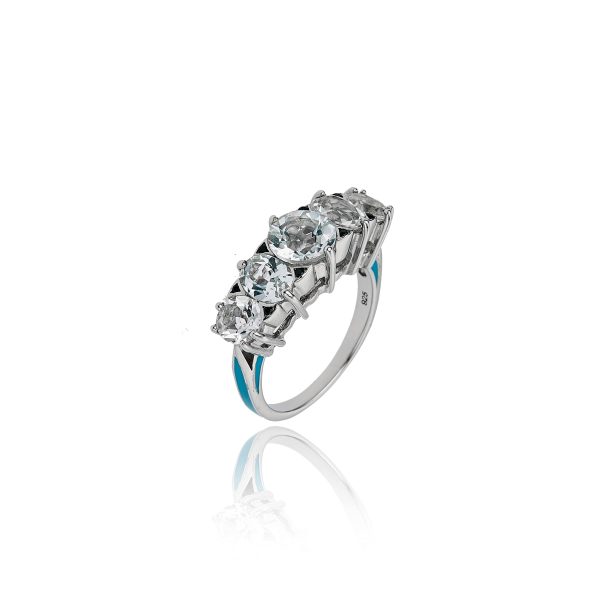 MCL Design White Topaz Stacking Ring For Discount