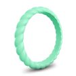 Braided Stackable Silicone Ring - Meadow Mint For Sale