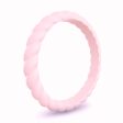 Braided Stackable Silicone Ring - Sakura Pink Discount