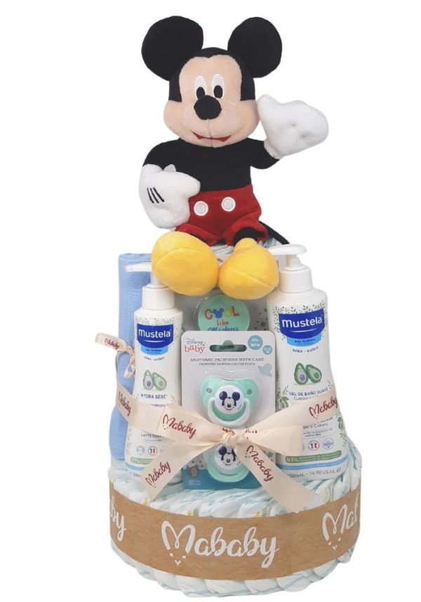 Tarta Pañales Disney y Mustela Fashion