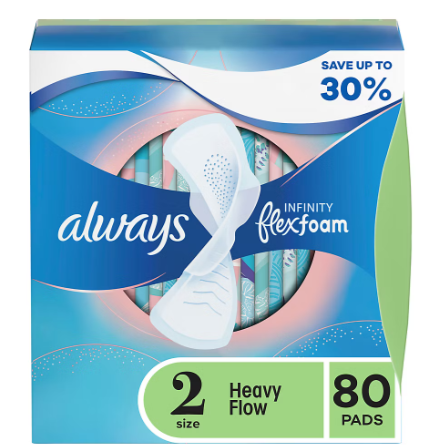 Always Infinity FlexFoam Size 2 Heavy Pads with Wings, 80 ct. - Unscented Cheap