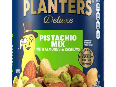 Deluxe Pistachio Mix, Party Snacks, Plant-Based Protein, 14.5 Oz Canister Fashion