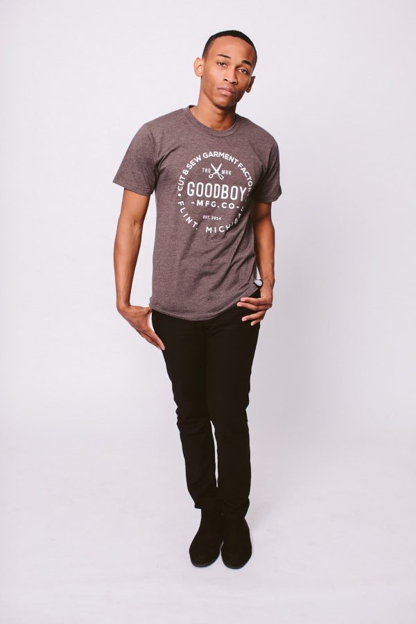 Crew Neck T-Shirt - Brown on Sale