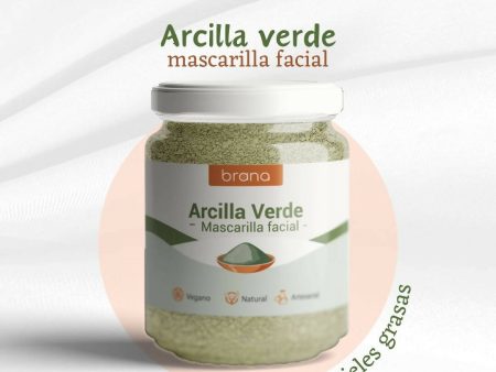 Mascarilla facial Arcilla Natural Verde  Brana 50g Online Sale