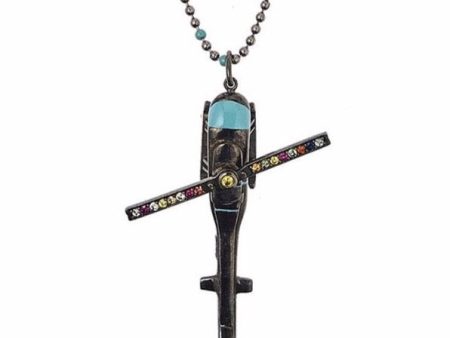 MCL Design Sterling Silver Helicopter Pendant with Powder Blue Enamel, Mixed Sapphires & Citrine Online