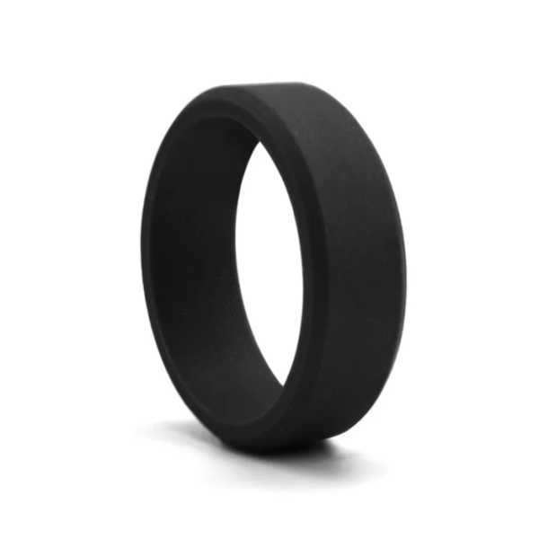 Forge and Lumber Black Bevelled Edge Silicone Ring Cheap