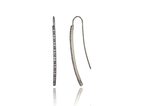 Sterling Silver Statement Earrings With Mixed Ice Sapphires Discount