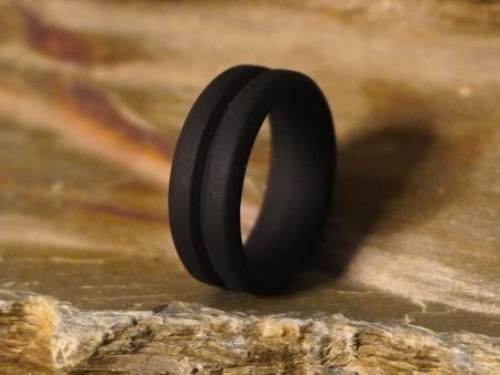 Forge and Lumber Black Single Groove Silicone Ring Supply