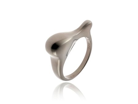 MCL Design Black Rhodium Silver Stacking Ring For Cheap