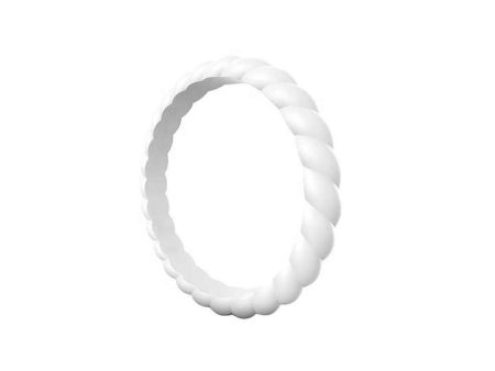 Braided Stackable Silicone Ring - Classic White Supply