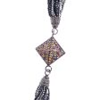 Sterling Silver Statement Necklace With Sapphires & Silver Hematite Beads Hot on Sale