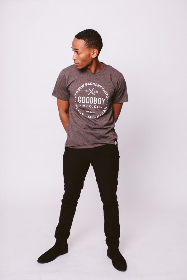 Crew Neck T-Shirt - Brown on Sale