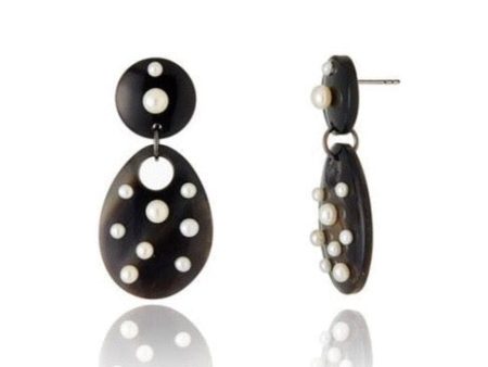 MCL Design Statement Earrings with Sterling Silver & White Pearls For Cheap