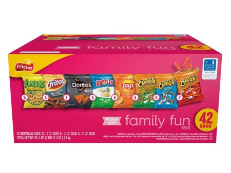 Frito Lay Snacks Variety Packs Fun Mix, 40.125 Oz Bag, 42 Count For Cheap